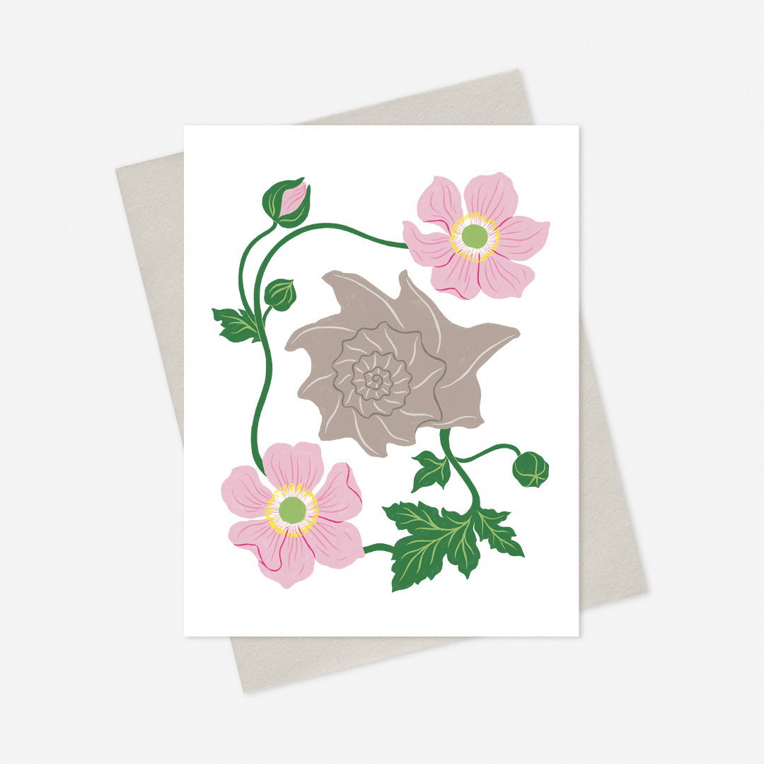 Pink Anemone Card