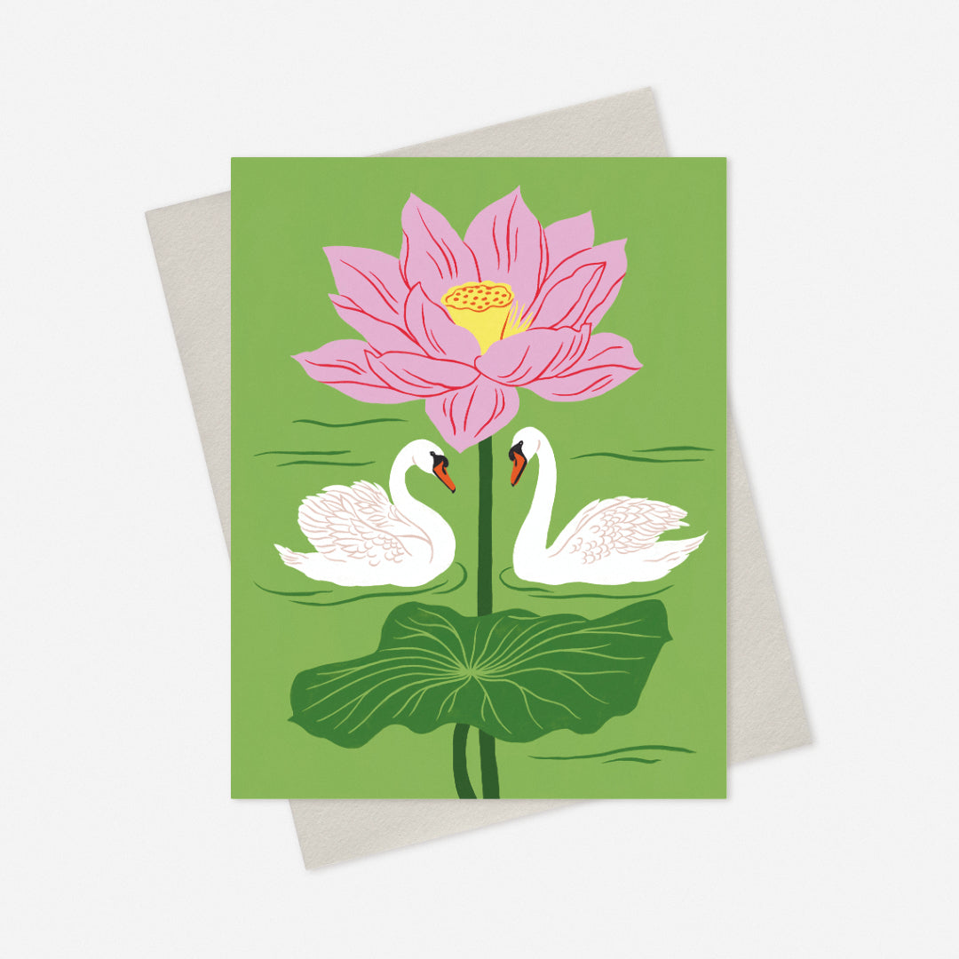 Lotus & Swans Card