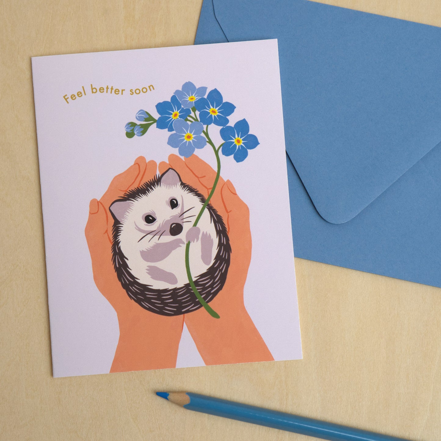 Hedgehog Get Well Card