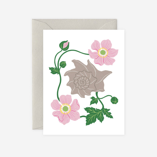 Pink Anemone Card