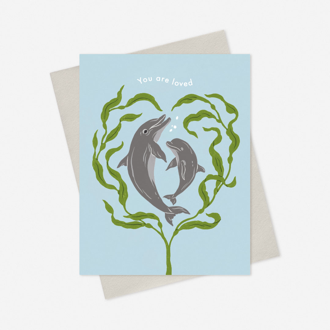 Dolphin Family Love Card