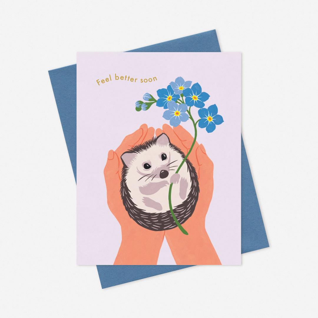Hedgehog Get Well Card