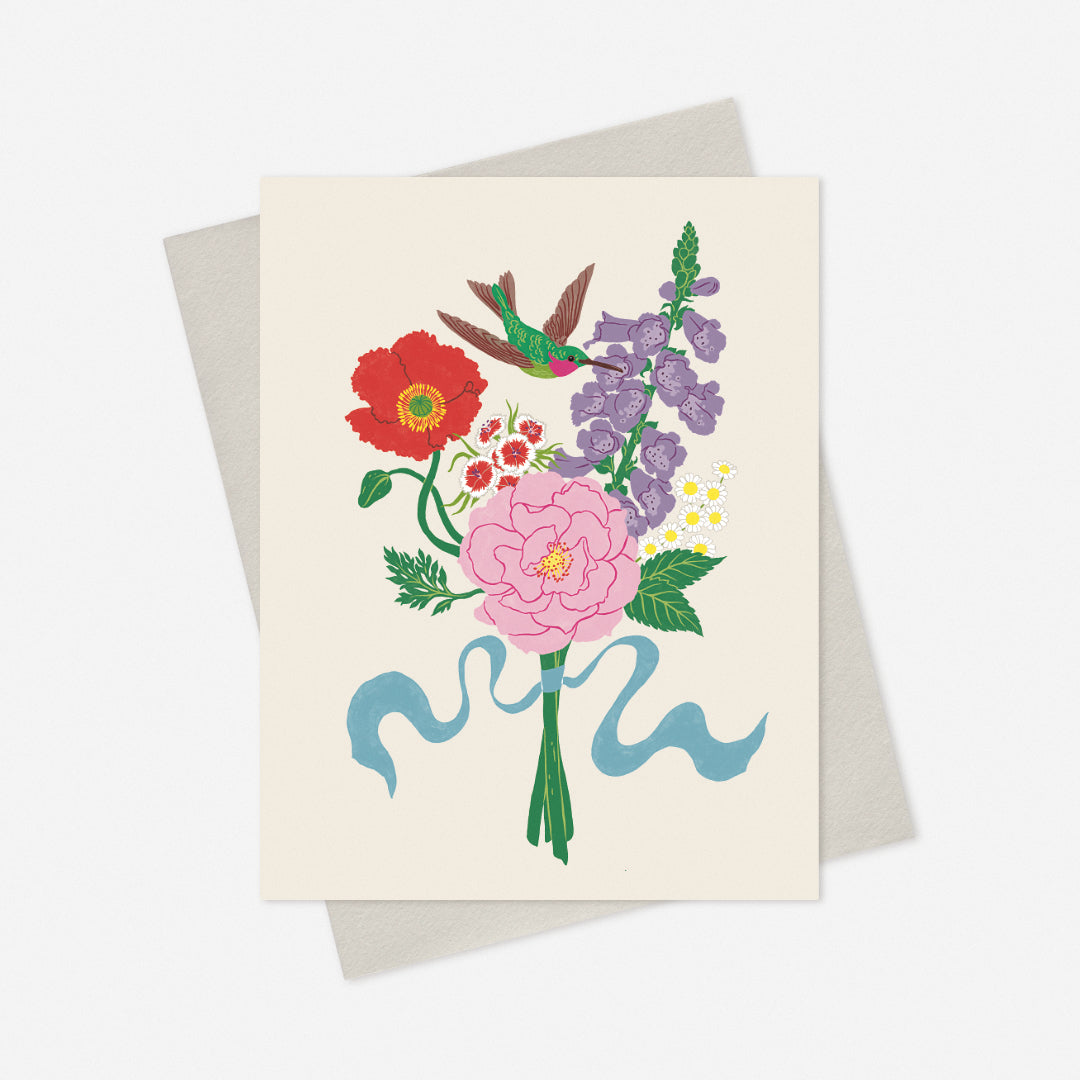 Hummingbird Bouquet Card