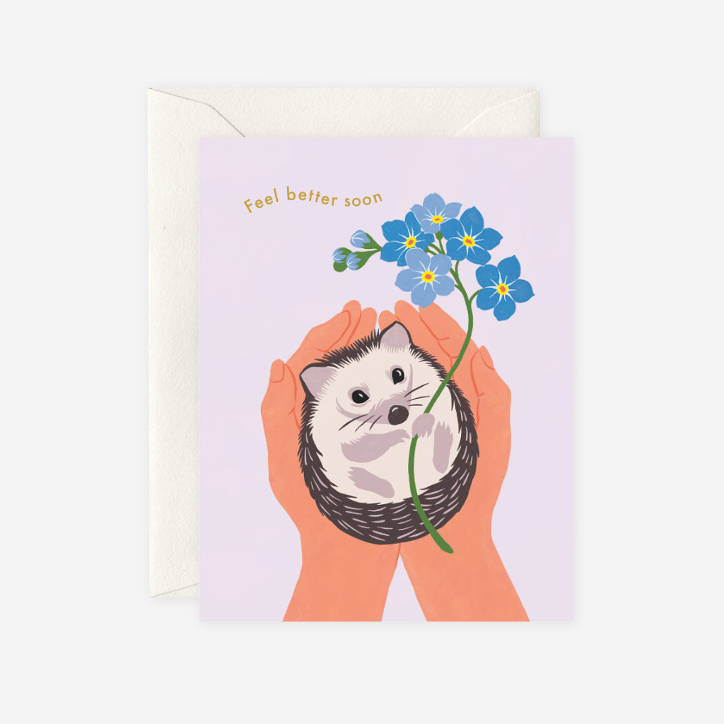 Hedgehog Get Well Card