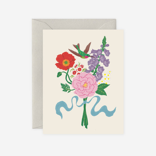 Hummingbird Bouquet Card