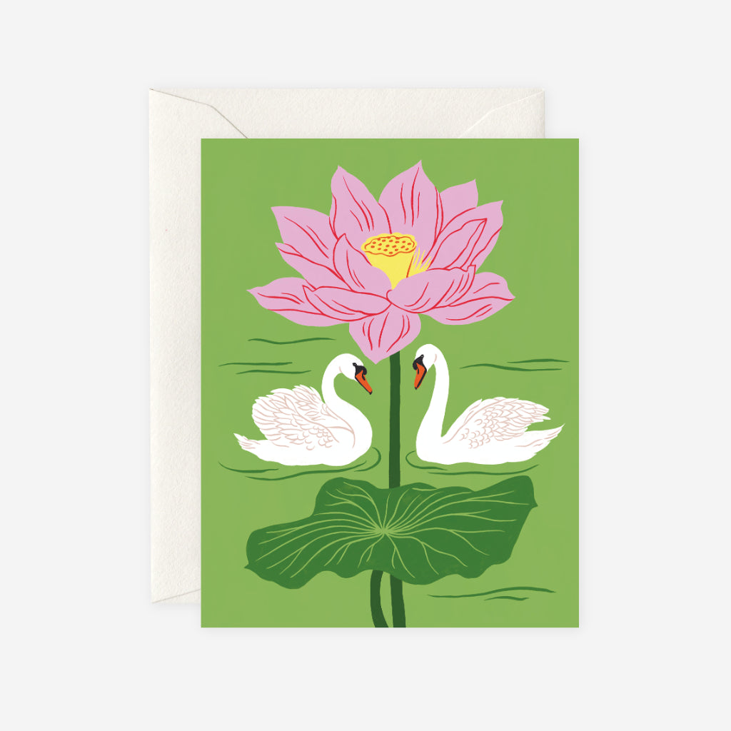 Lotus & Swans Card