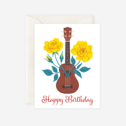 Ukulele Birthday Card